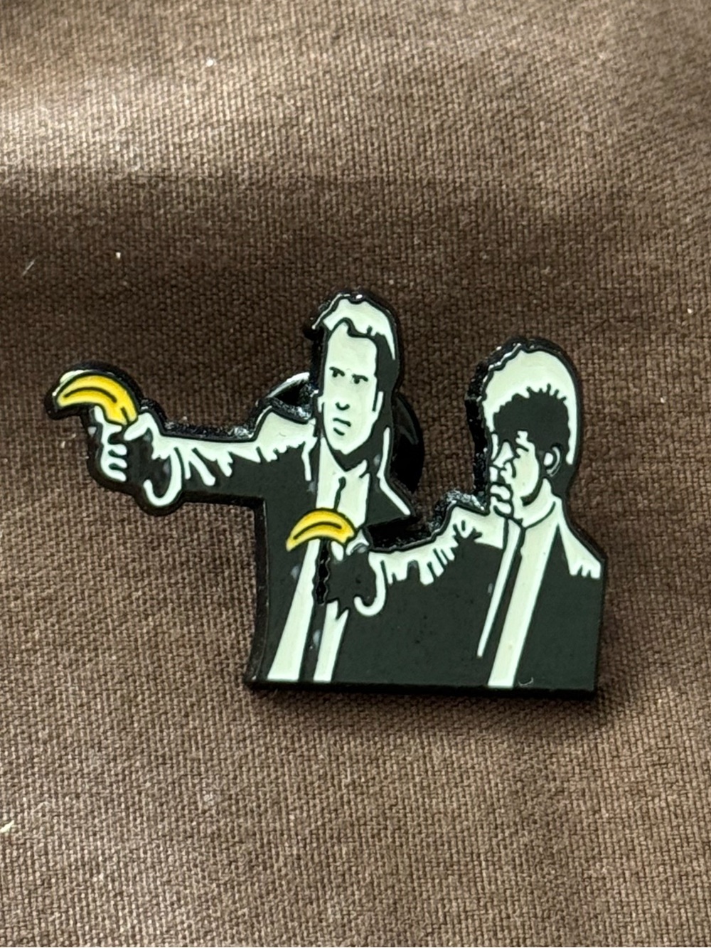 Pulp Fiction Vincent & Jules Banana Gun Enamel Pin Collectible Pinback